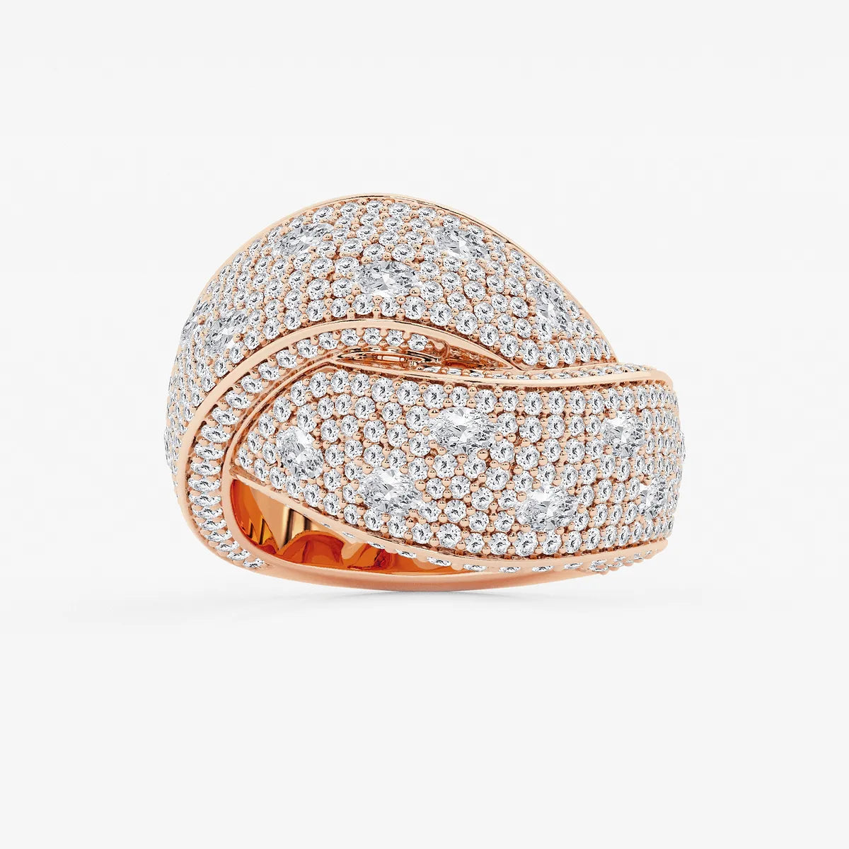 Luméa Oval Lab-Grown Diamond Pavé Twist Band