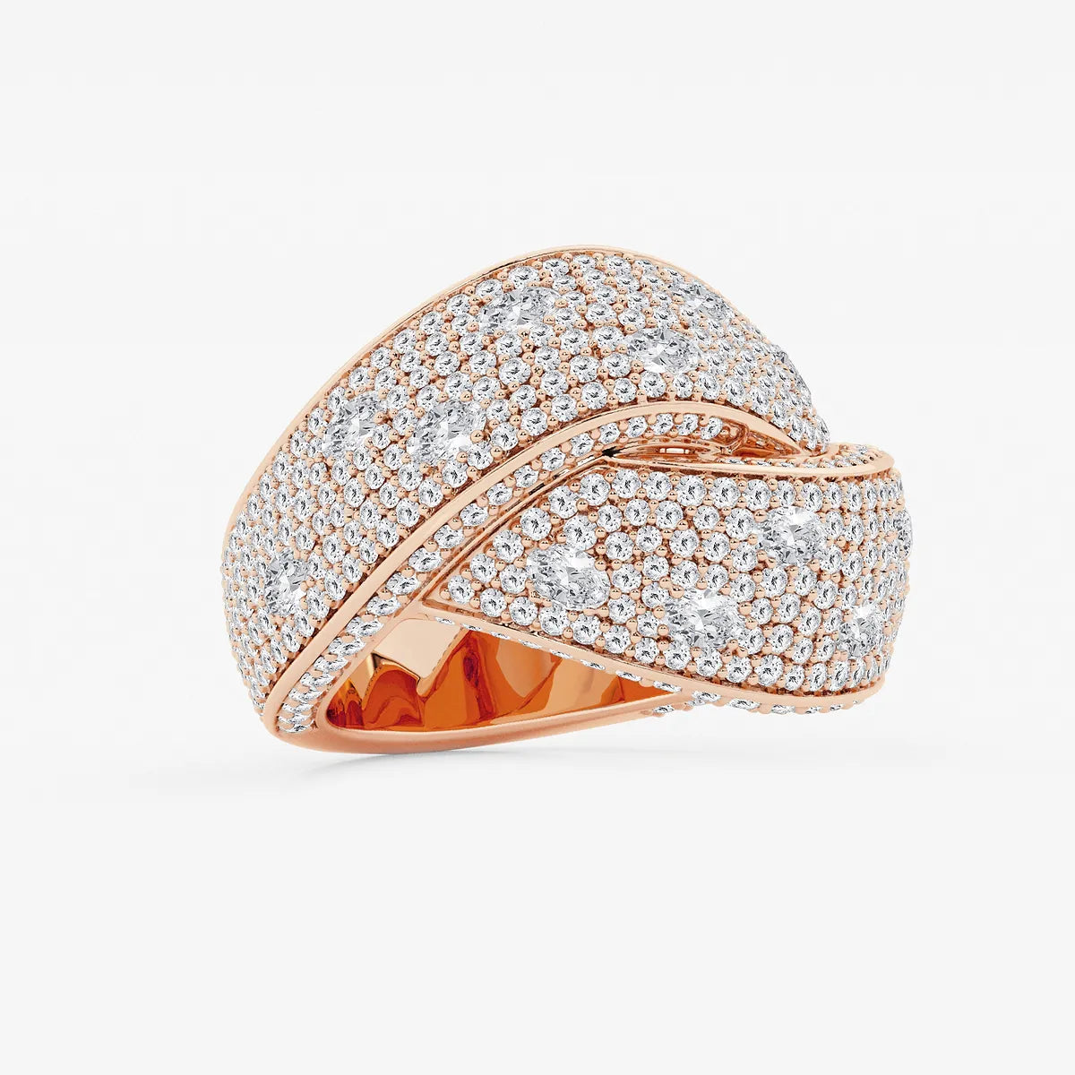 Luméa Oval Lab-Grown Diamond Pavé Twist Band