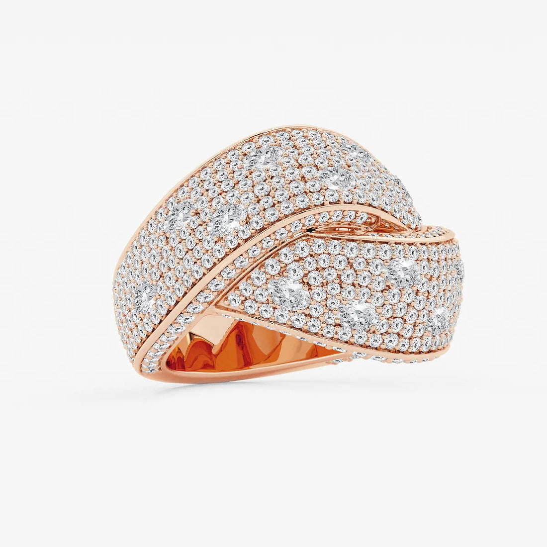 Luméa Oval Lab-Grown Diamond Pavé Twist Band