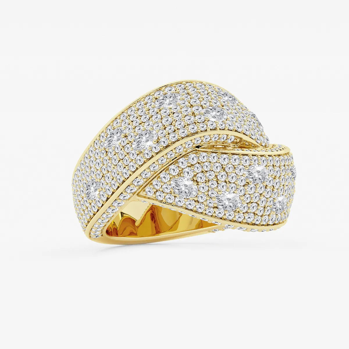 Luméa Oval Lab-Grown Diamond Pavé Twist Band