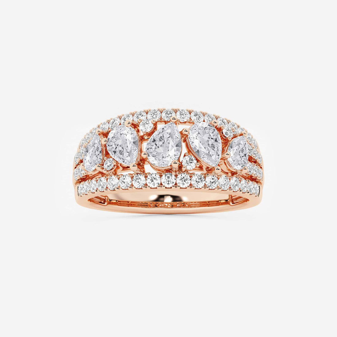 Luméra Pear & Round Lab-Grown Diamond Alternating Band