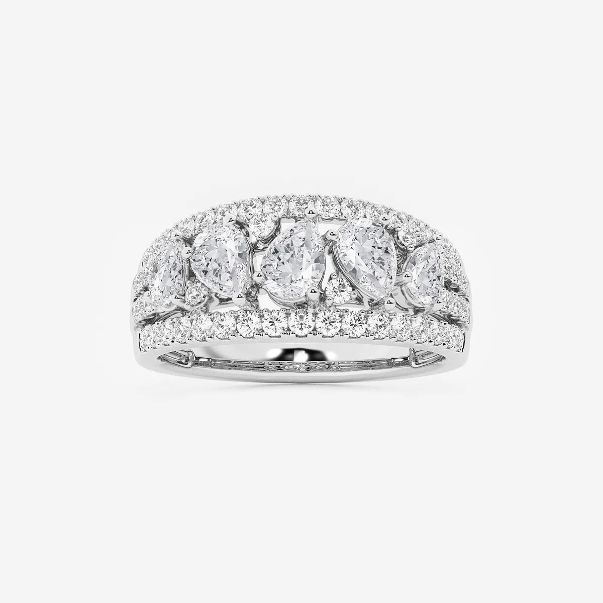 Luméra Pear & Round Lab-Grown Diamond Alternating Band