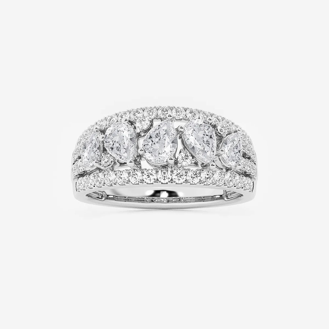 Luméra Pear & Round Lab-Grown Diamond Alternating Band
