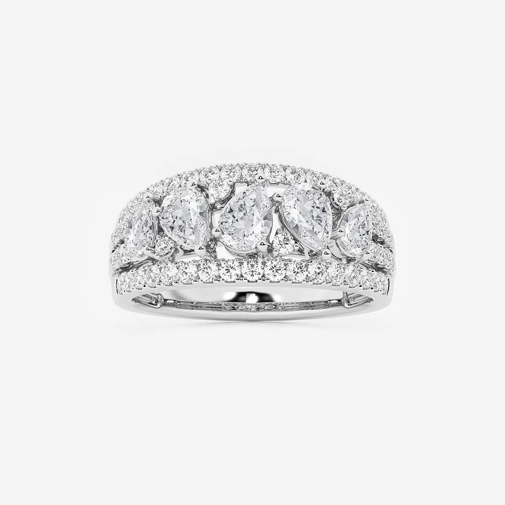 Luméra Pear & Round Lab-Grown Diamond Alternating Band
