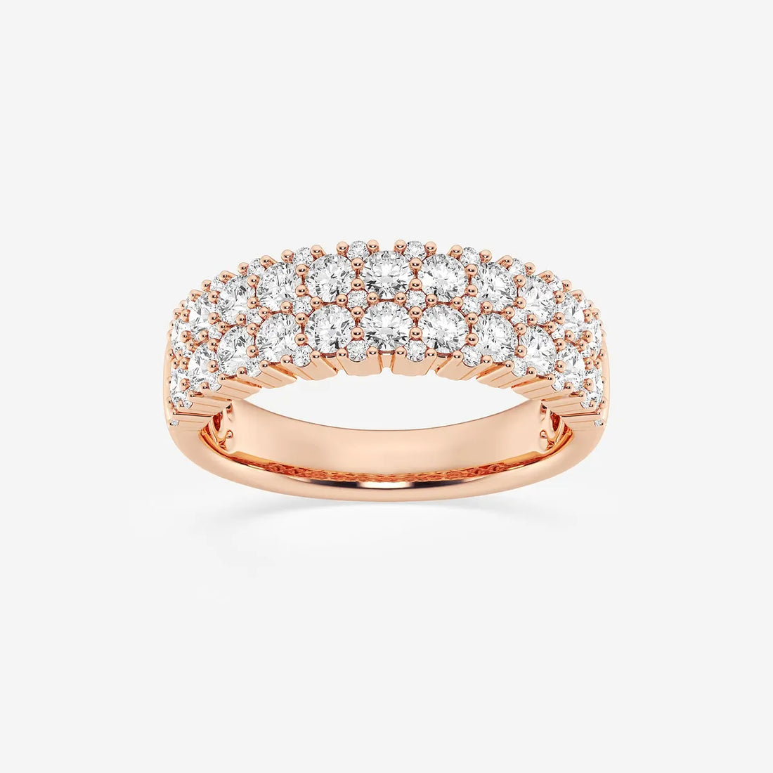 Duoréa Round Lab-Grown Diamond Double Row Band
