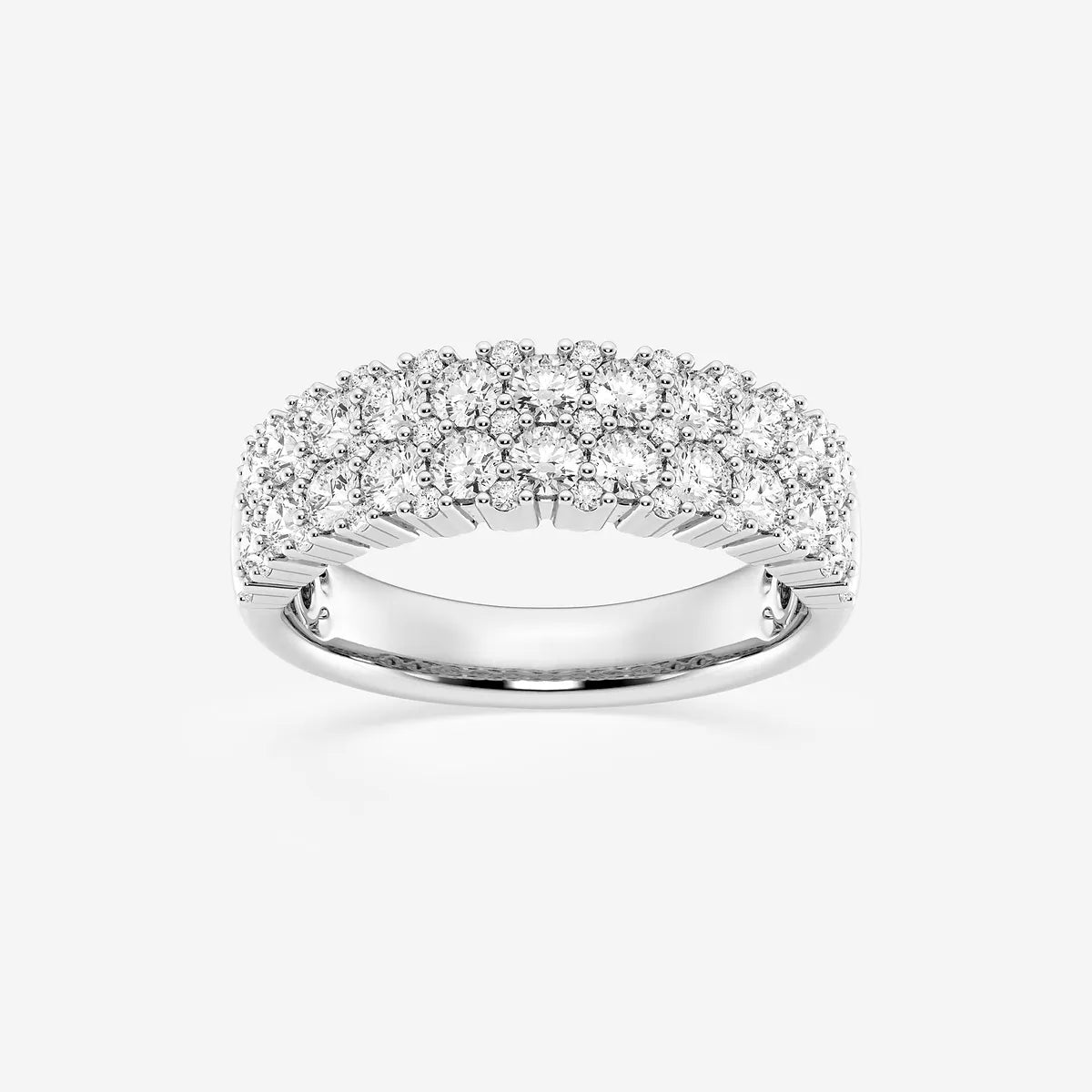 Duoréa Round Lab-Grown Diamond Double Row Band