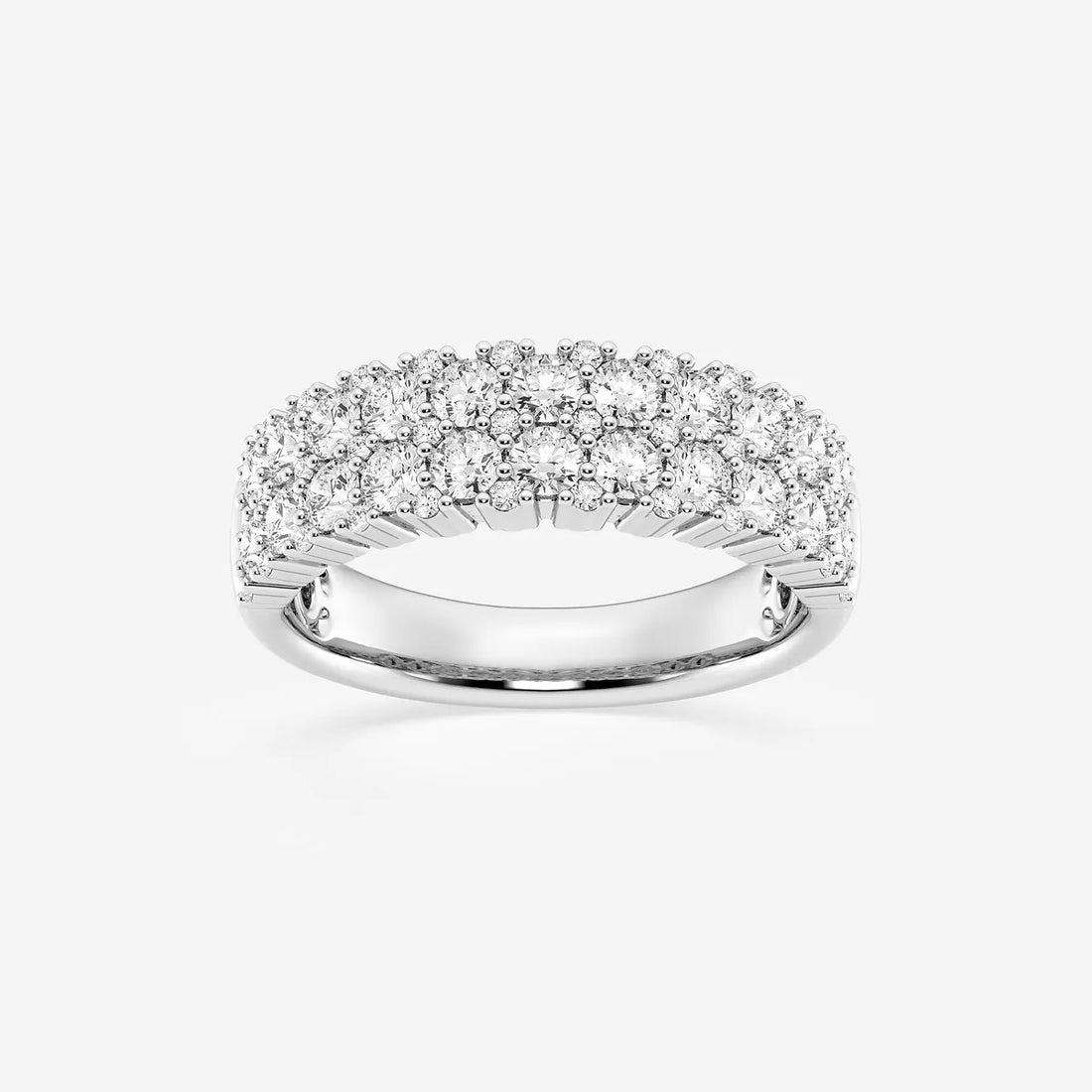 Duoréa Round Lab-Grown Diamond Double Row Band