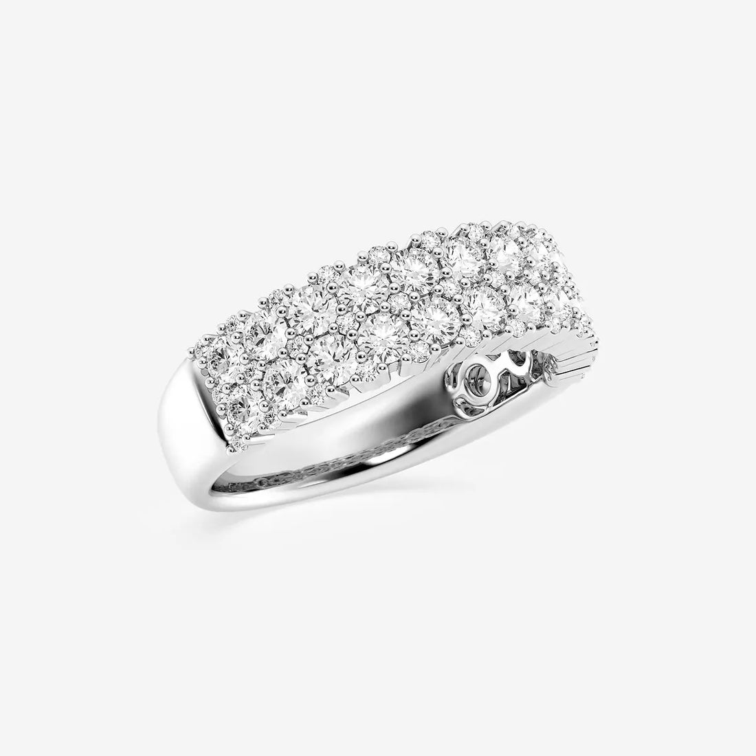 Duoréa Round Lab-Grown Diamond Double Row Band