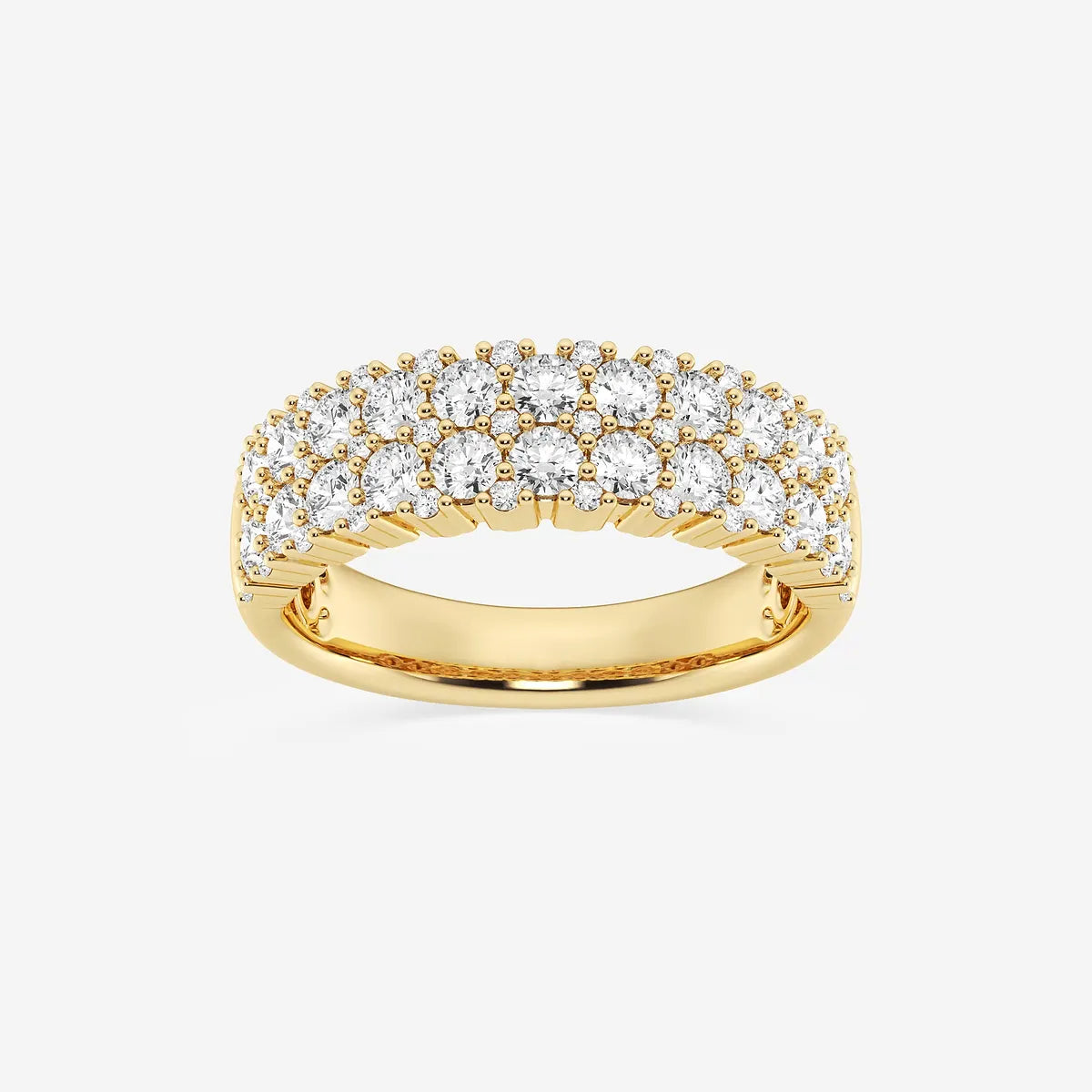 Duoréa Round Lab-Grown Diamond Double Row Band