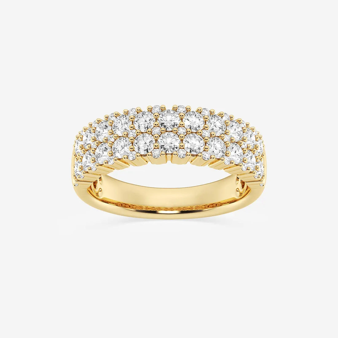 Duoréa Round Lab-Grown Diamond Double Row Band