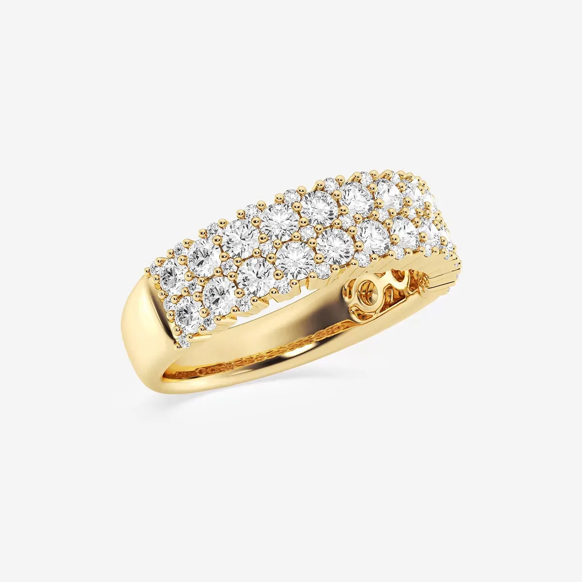Duoréa Round Lab-Grown Diamond Double Row Band
