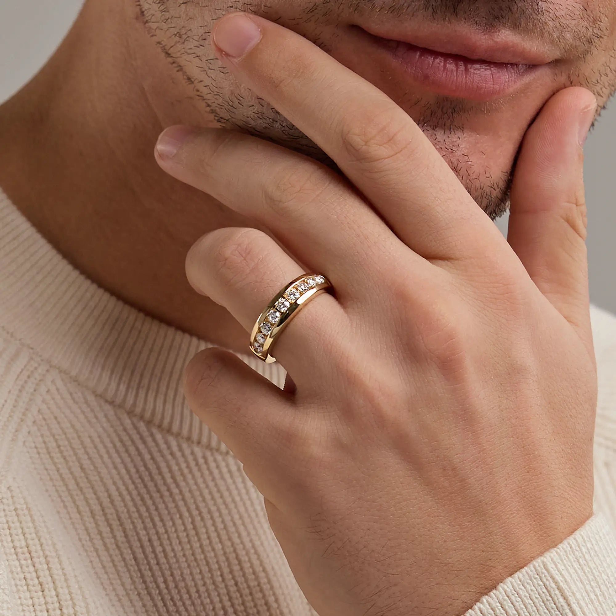 Novara Round Lab-Grown Diamond Nine-Stone Wedding Band