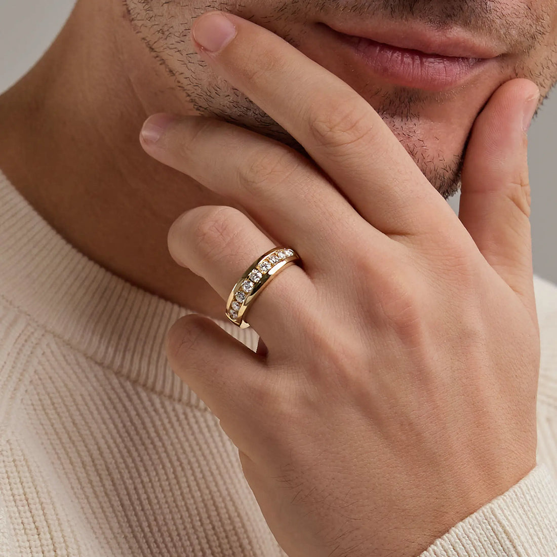 Novara Round Lab-Grown Diamond Nine-Stone Wedding Band