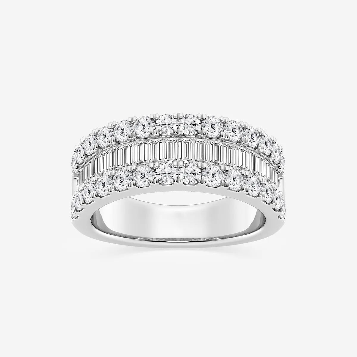 Rosélia Round & Baguette Lab-Grown Diamond Harmony Band