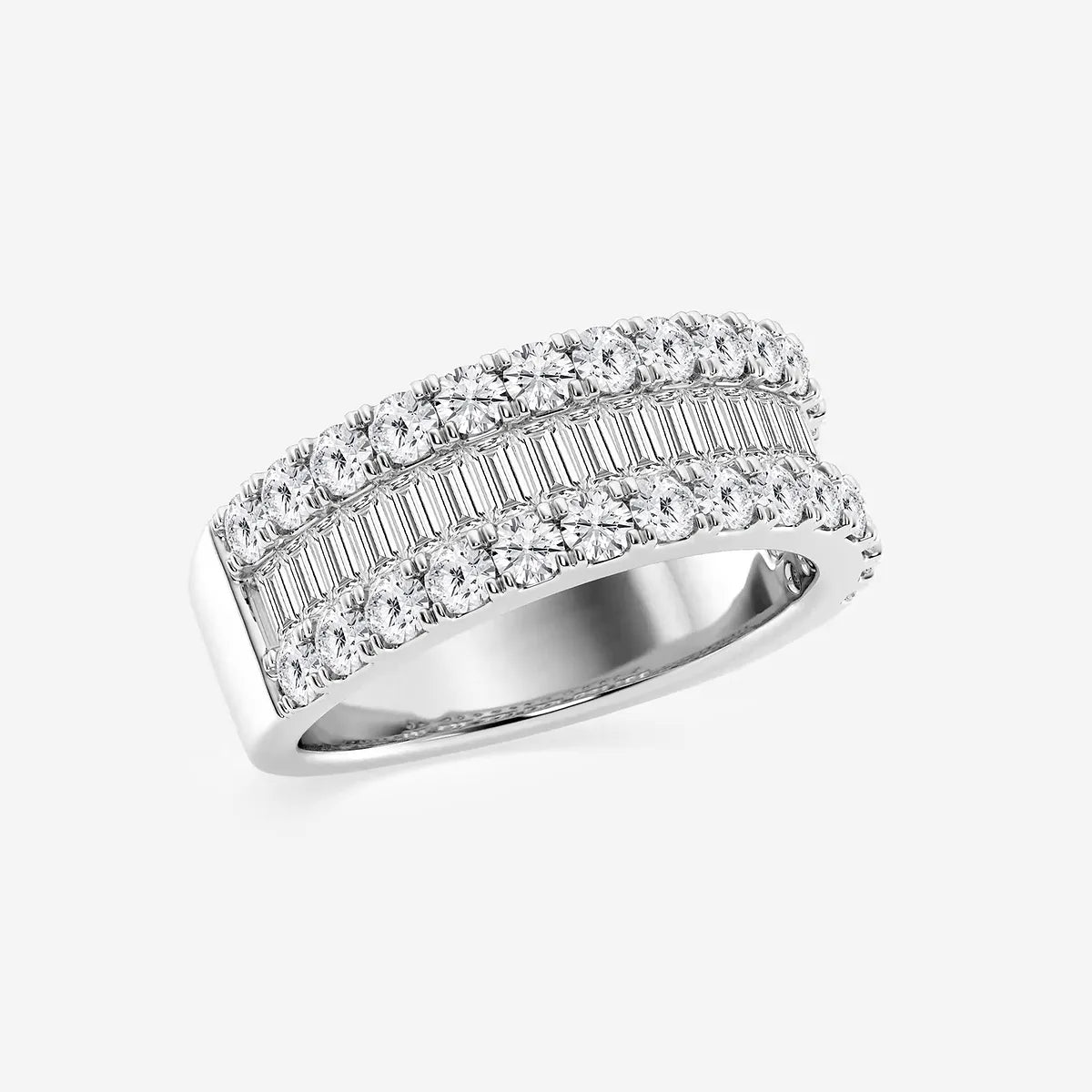 Rosélia Round & Baguette Lab-Grown Diamond Harmony Band