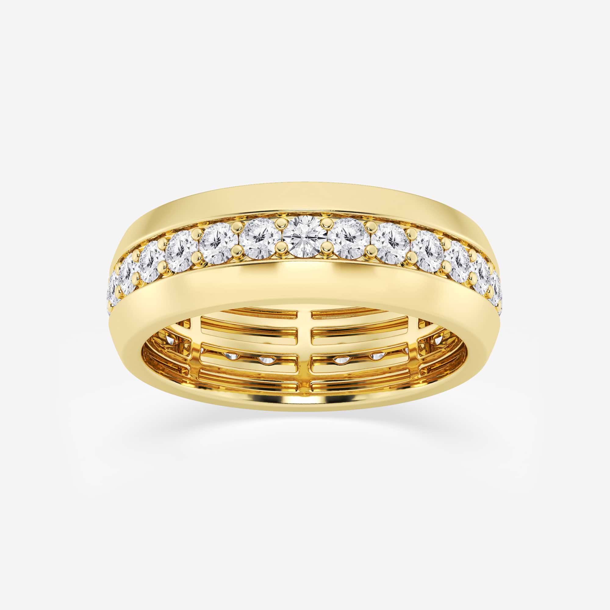 Endurox Round Lab-Grown Diamond Men’s Pavé Eternity Band