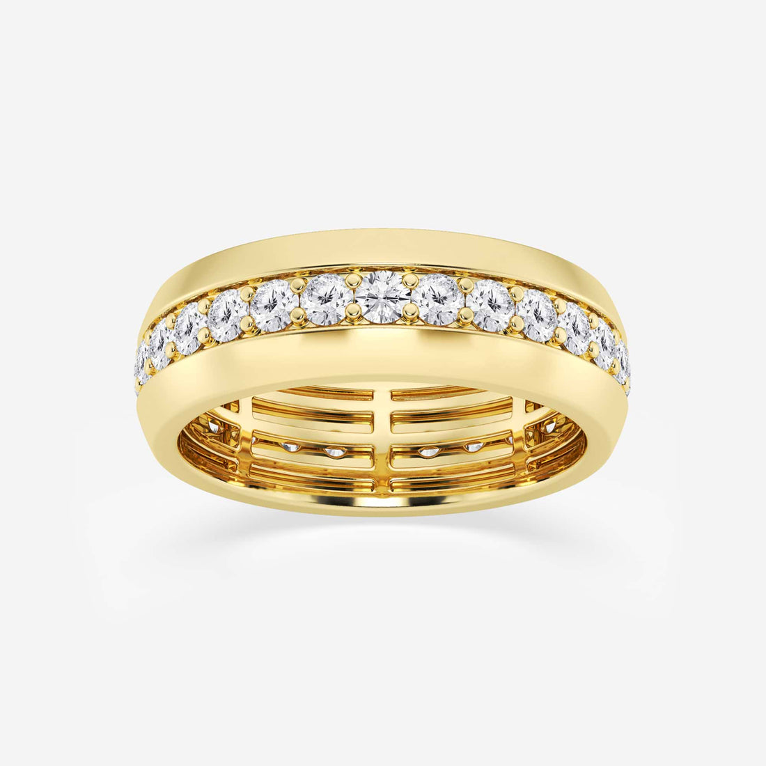 Endurox Round Lab-Grown Diamond Men’s Pavé Eternity Band