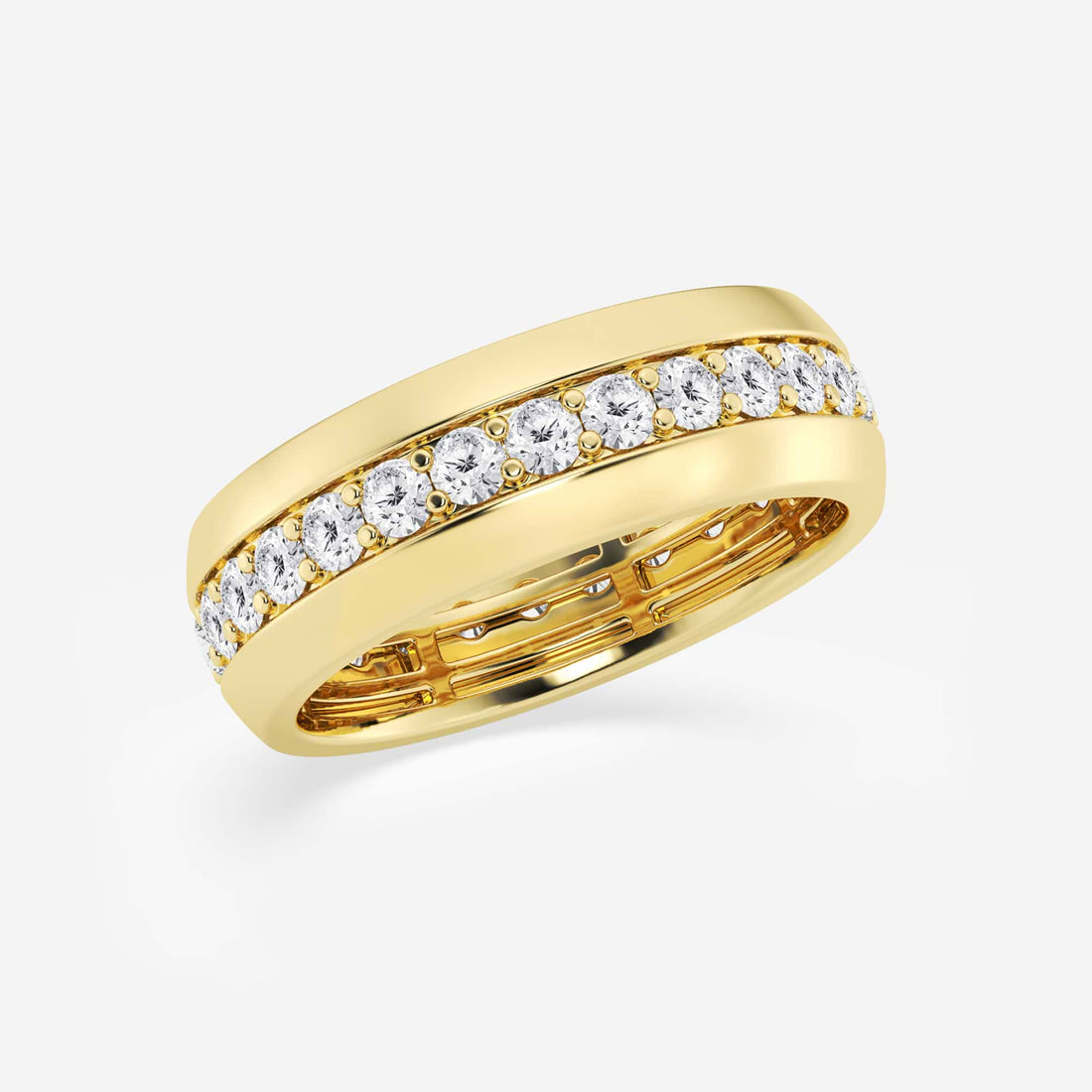 Endurox Round Lab-Grown Diamond Men’s Pavé Eternity Band