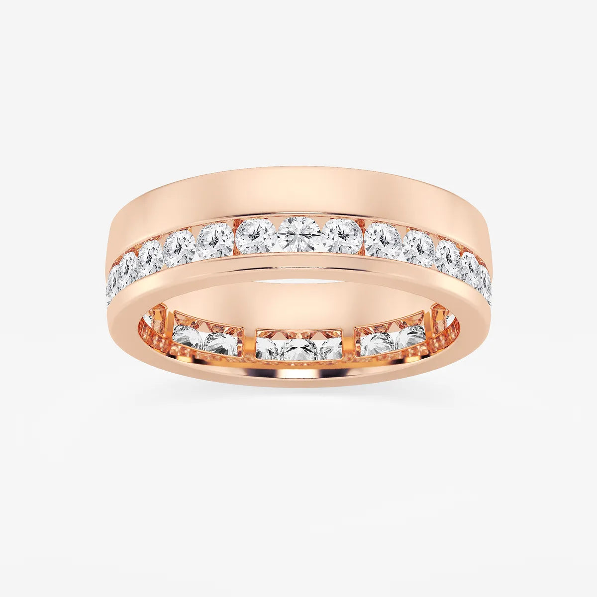 Luxorion Round Lab-Grown Diamond High Polish Men’s Eternity Band