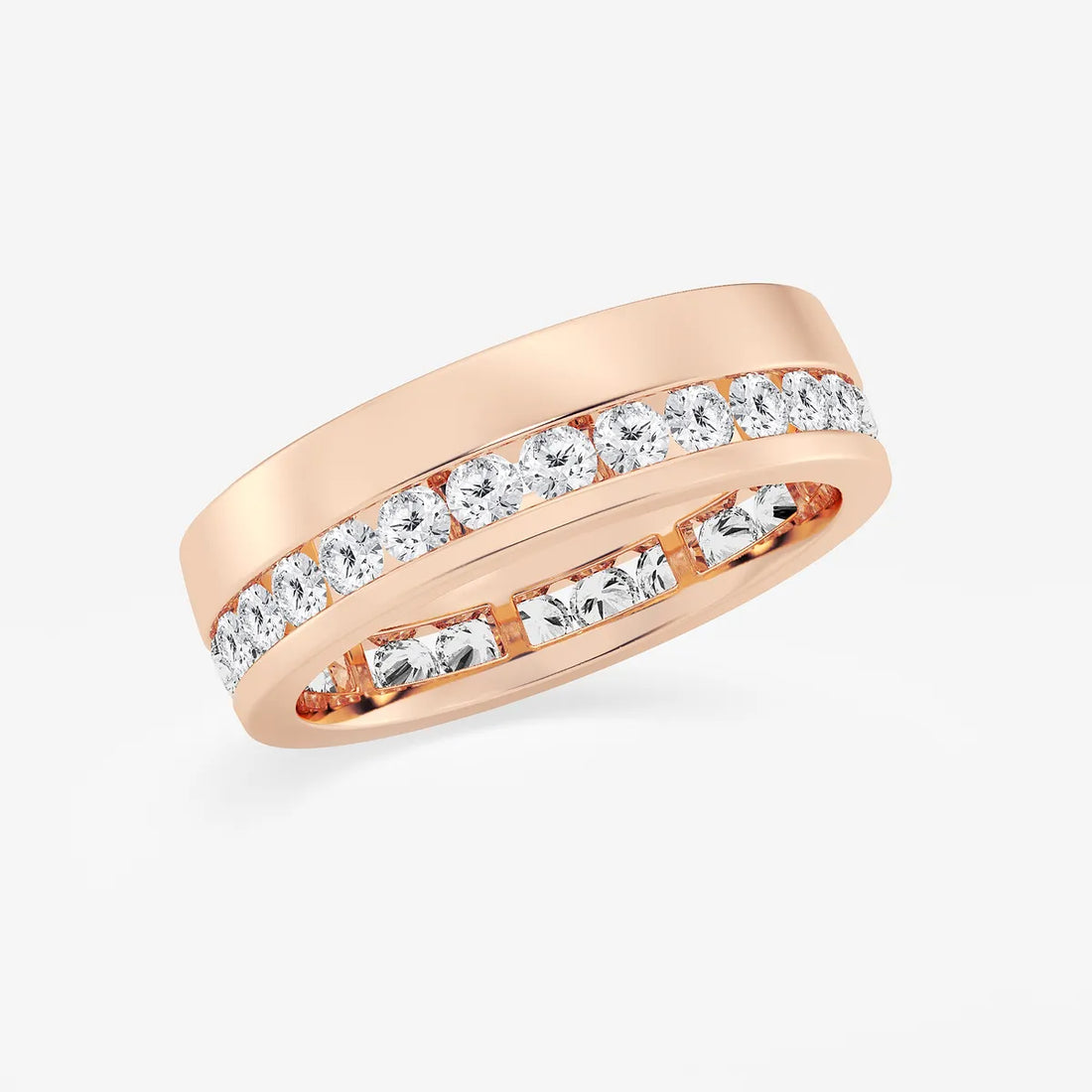 Luxorion Round Lab-Grown Diamond High Polish Men’s Eternity Band