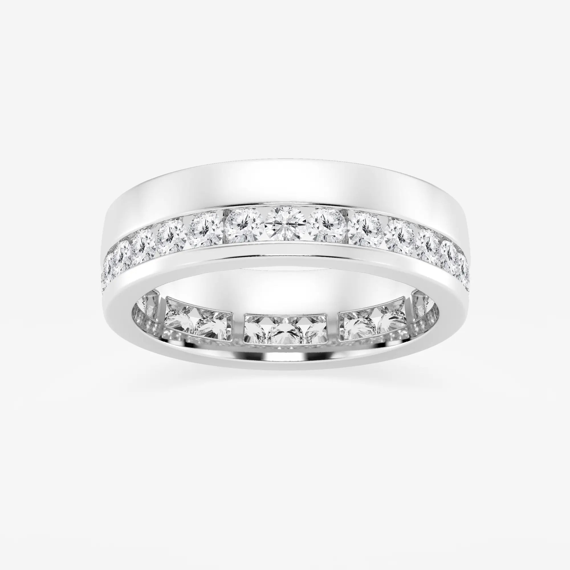 Luxorion Round Lab-Grown Diamond High Polish Men’s Eternity Band