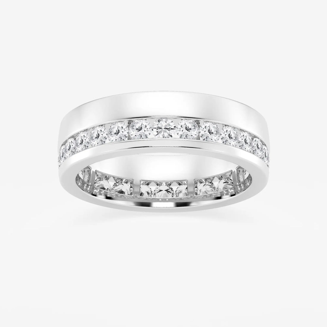 Luxorion Round Lab-Grown Diamond High Polish Men’s Eternity Band