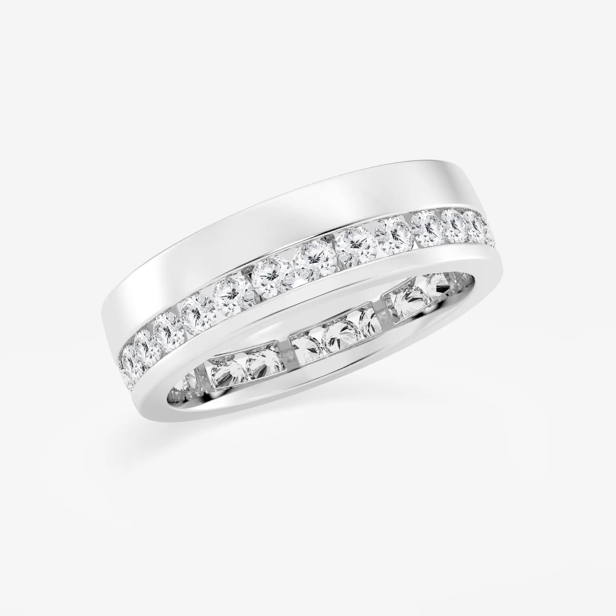 Luxorion Round Lab-Grown Diamond High Polish Men’s Eternity Band
