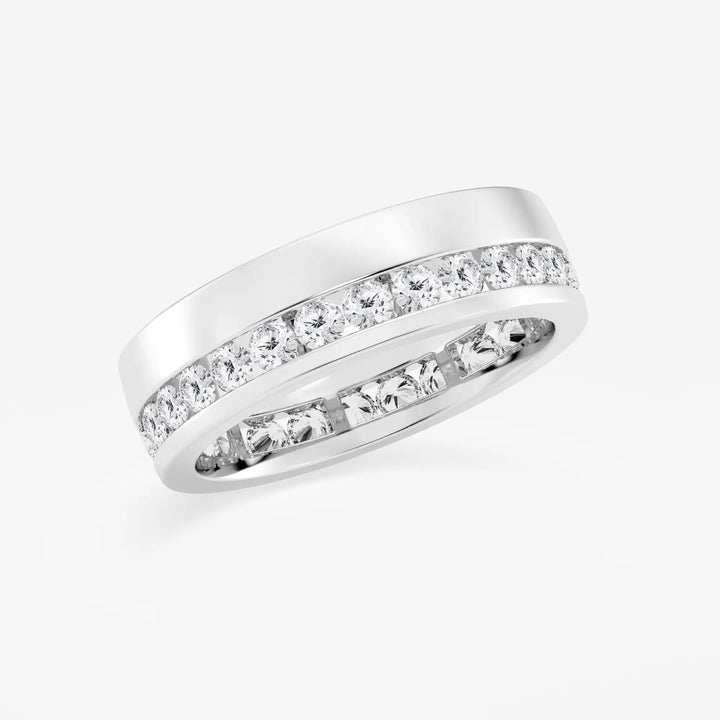 Luxorion Round Lab-Grown Diamond High Polish Men’s Eternity Band