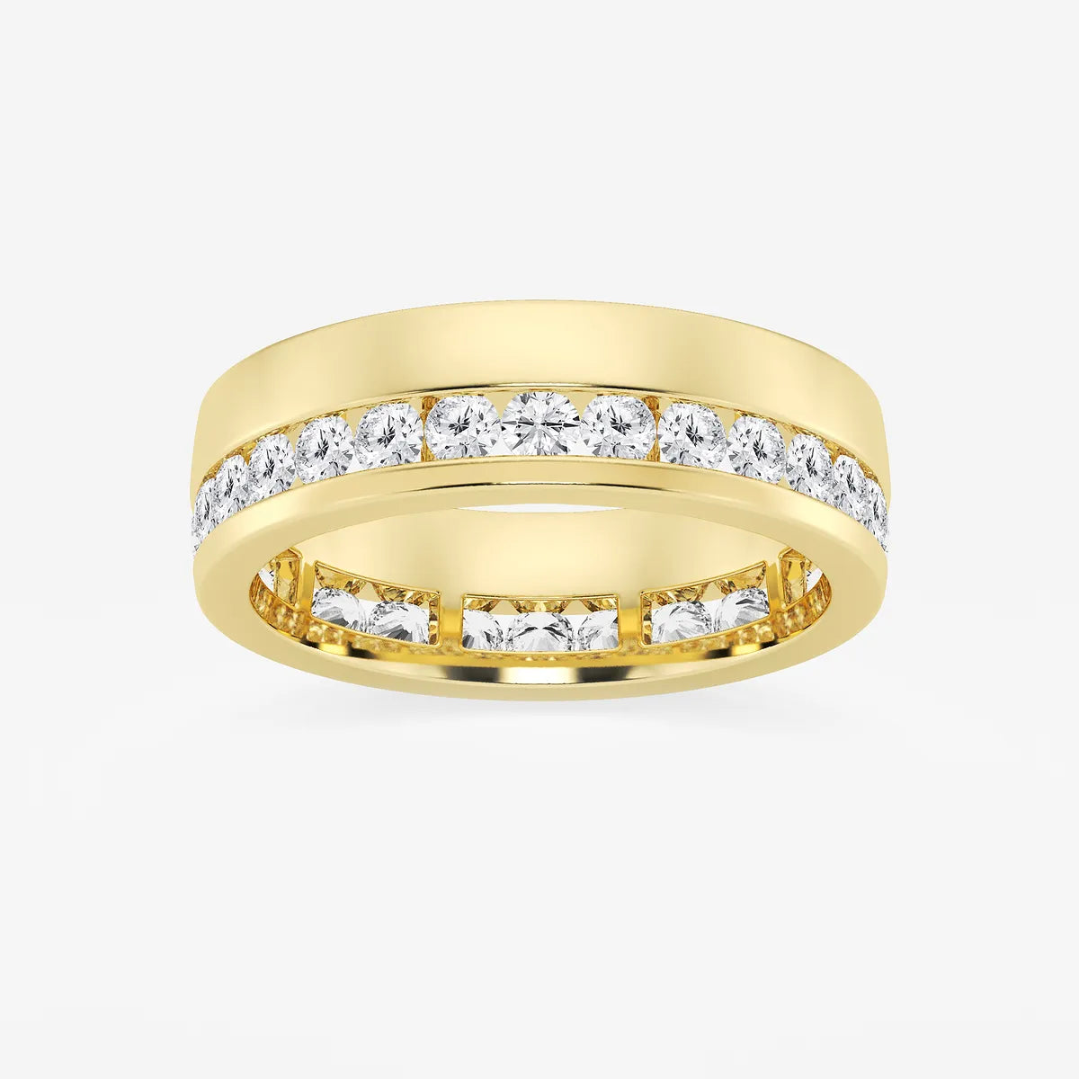Luxorion Round Lab-Grown Diamond High Polish Men’s Eternity Band