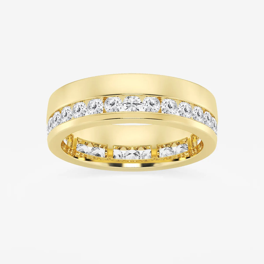 Luxorion Round Lab-Grown Diamond High Polish Men’s Eternity Band