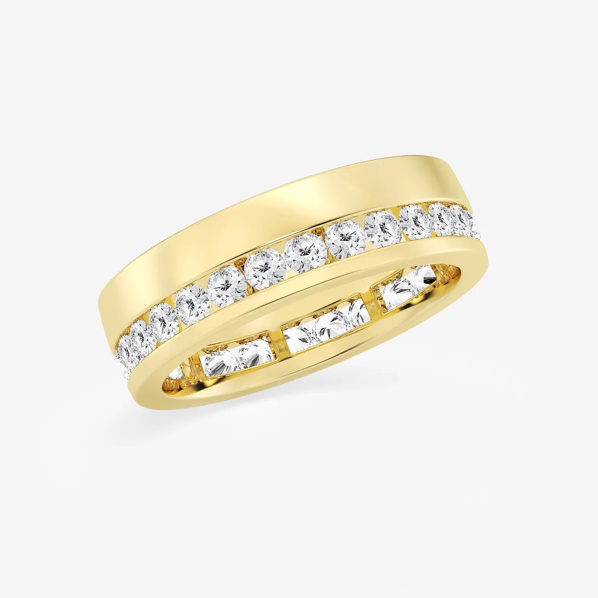 Luxorion Round Lab-Grown Diamond High Polish Men’s Eternity Band