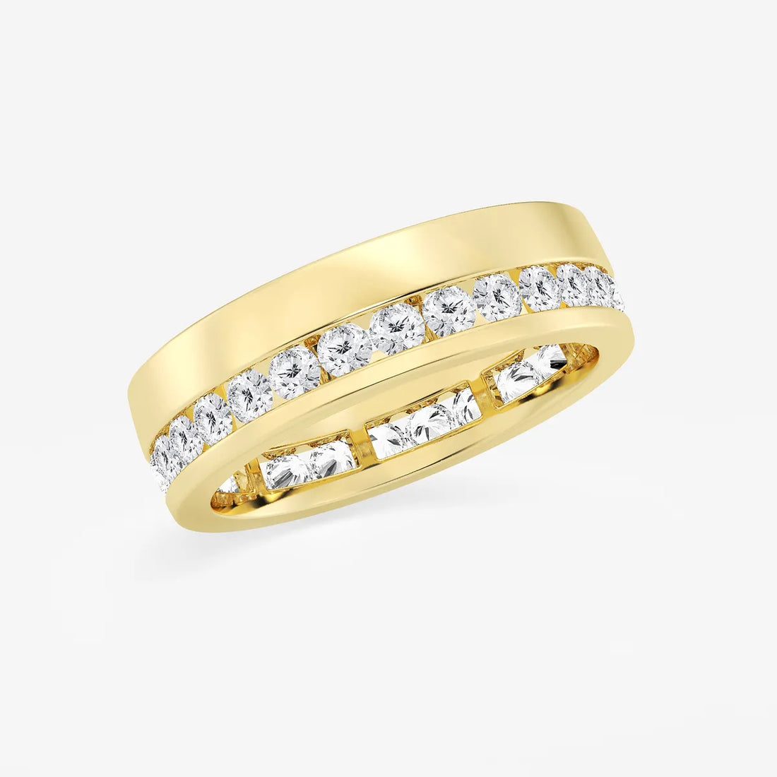 Luxorion Round Lab-Grown Diamond High Polish Men’s Eternity Band
