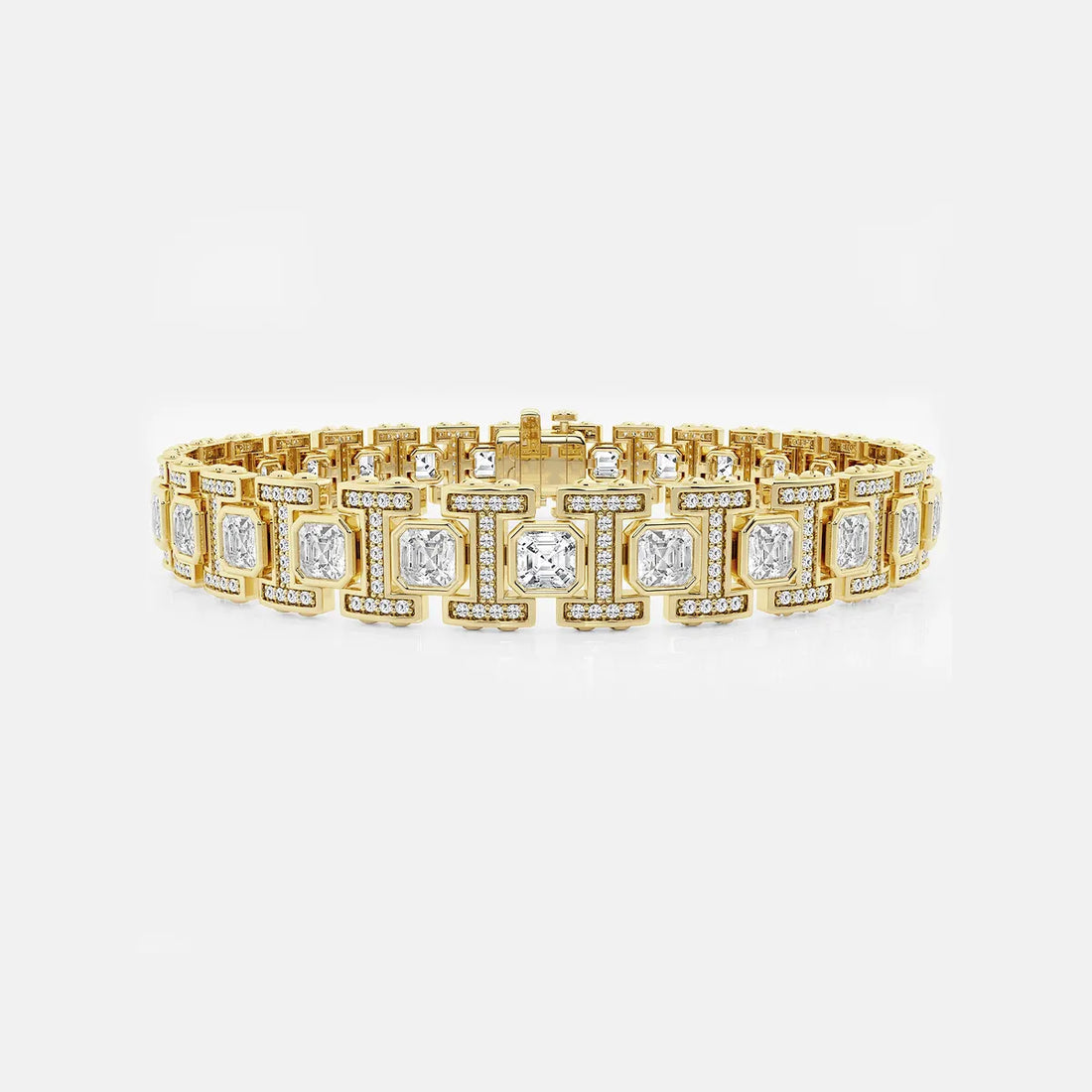 Harmony Link Asscher & Round Lab Grown Diamond Bracelet
