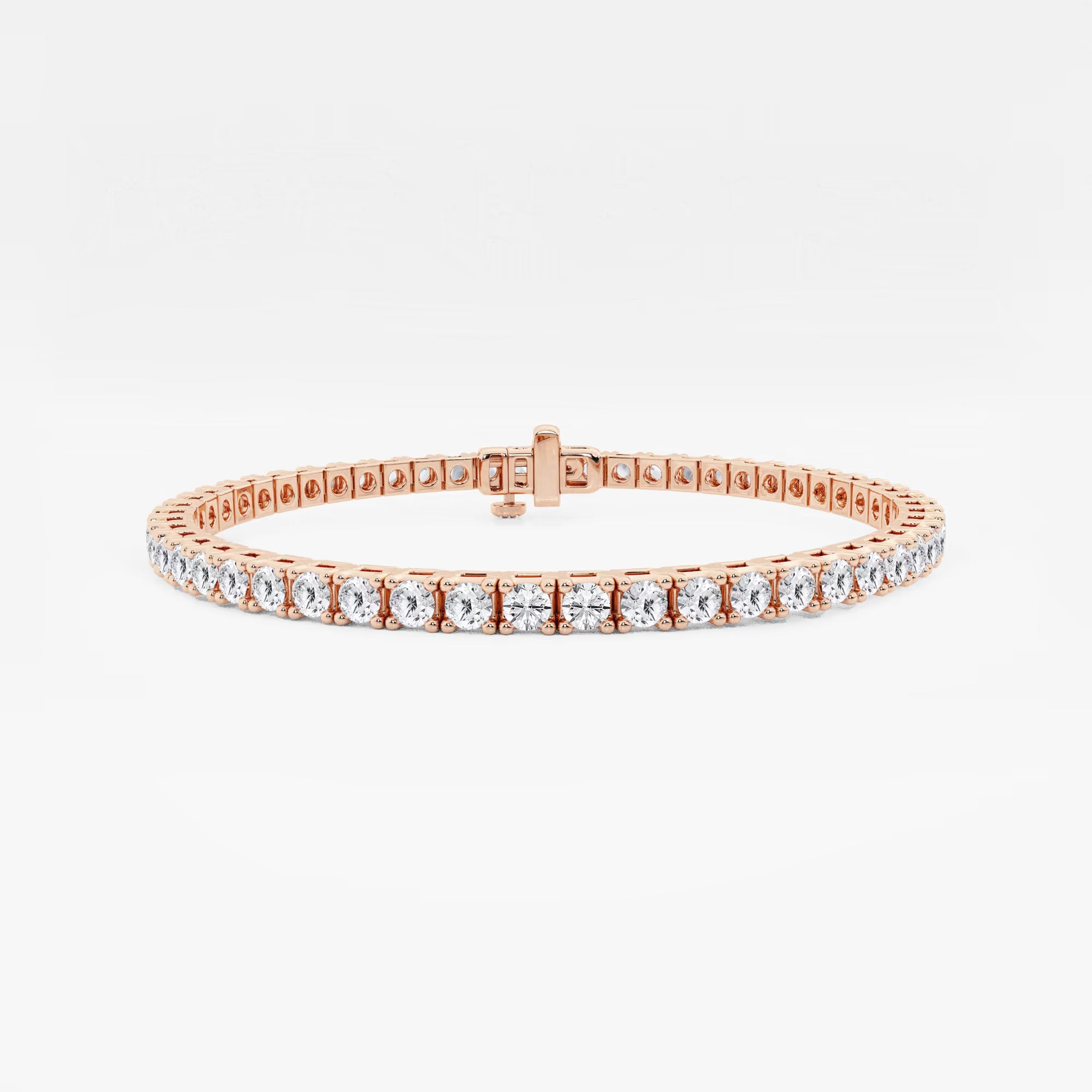Celestique Round Lab Grown Diamond Four-Prong Box Tennis Bracelet