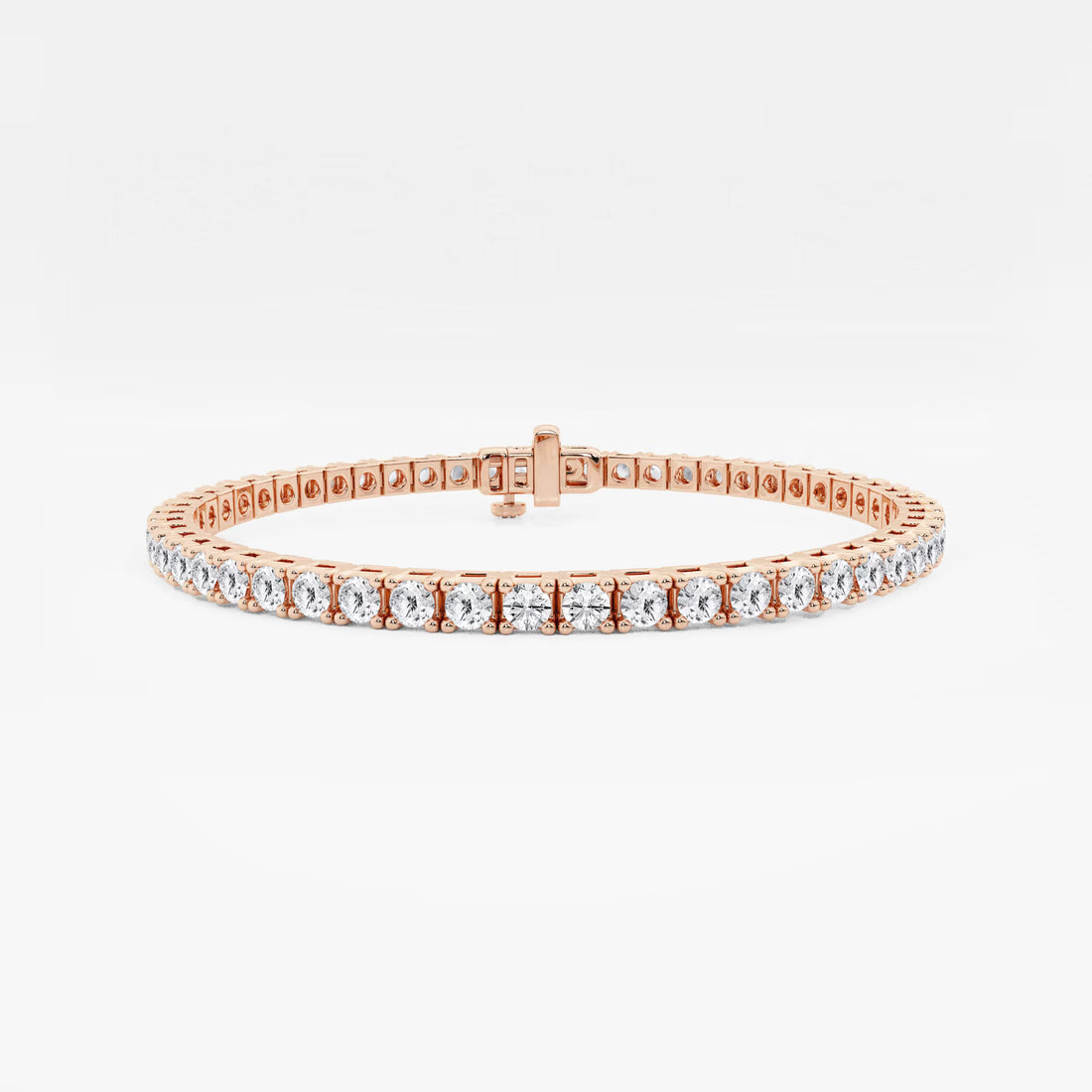Celestique Round Lab Grown Diamond Four-Prong Box Tennis Bracelet