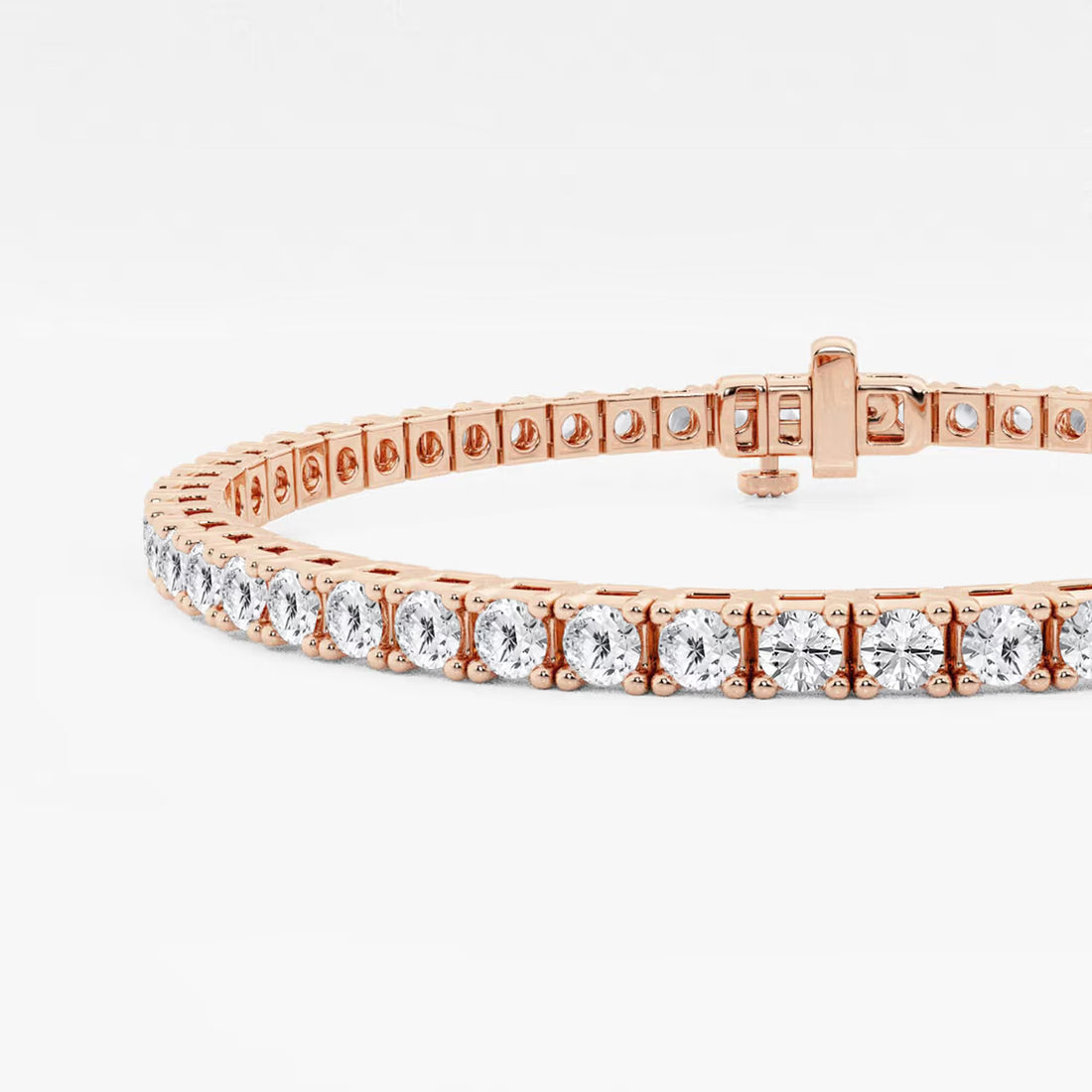 Celestique Round Lab Grown Diamond Four-Prong Box Tennis Bracelet