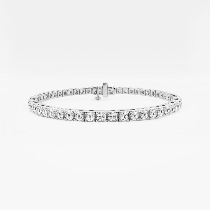 Celestique Round Lab Grown Diamond Four-Prong Box Tennis Bracelet