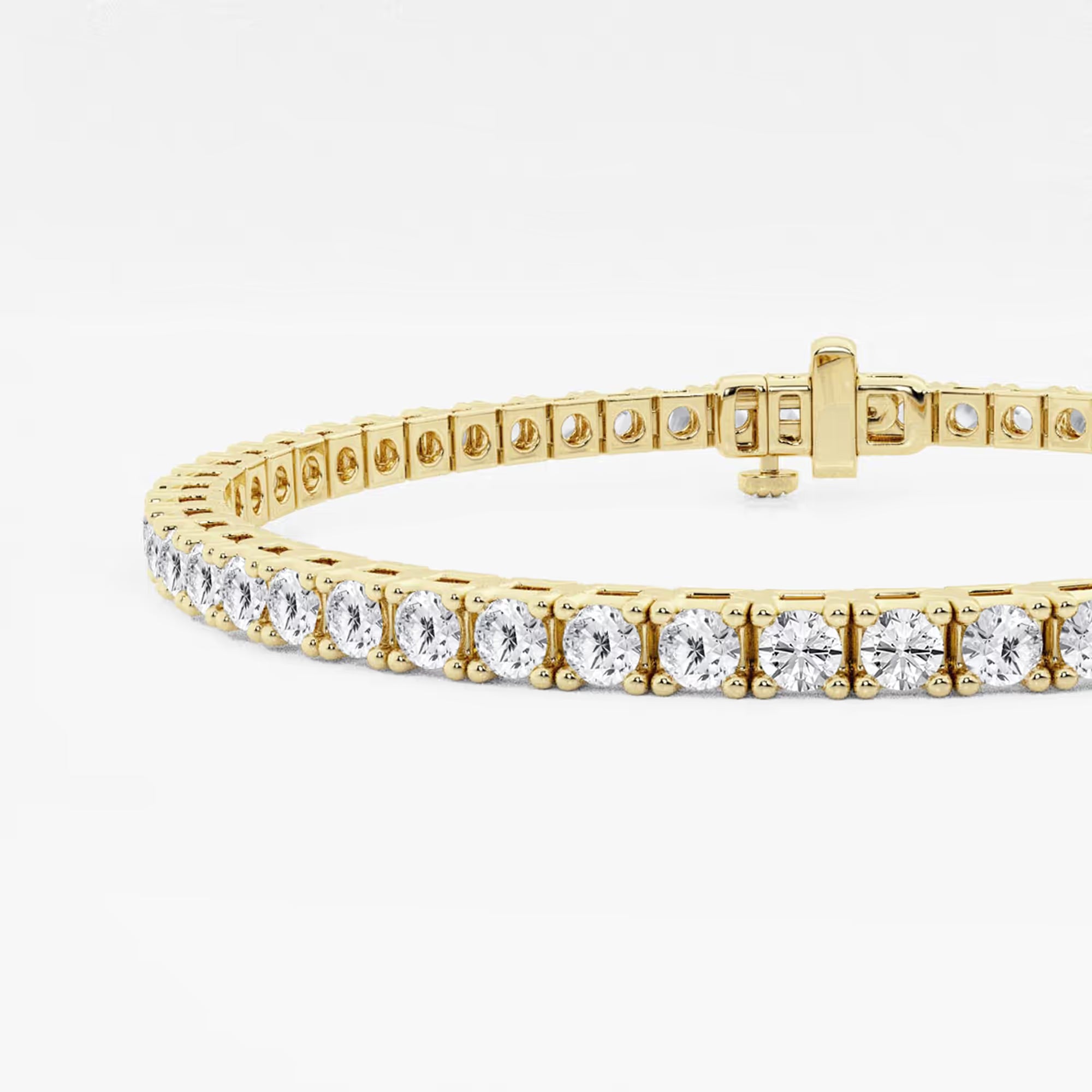 Celestique Round Lab Grown Diamond Four-Prong Box Tennis Bracelet