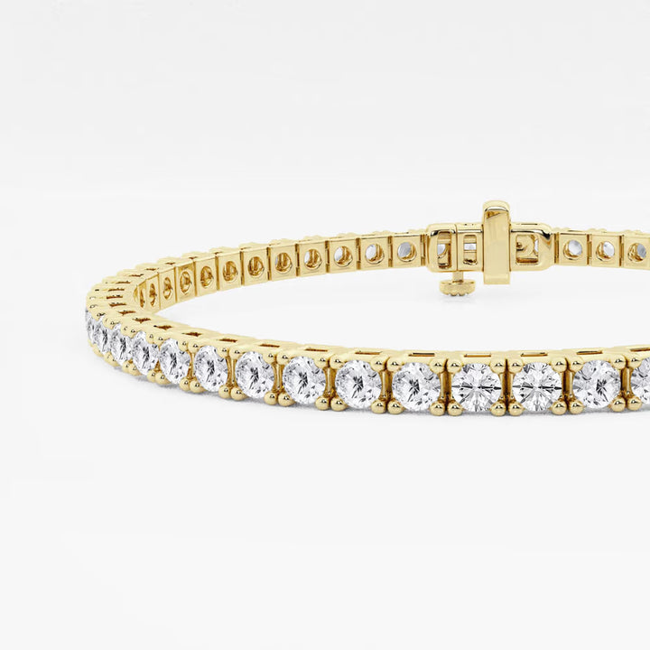 Celestique Round Lab Grown Diamond Four-Prong Box Tennis Bracelet