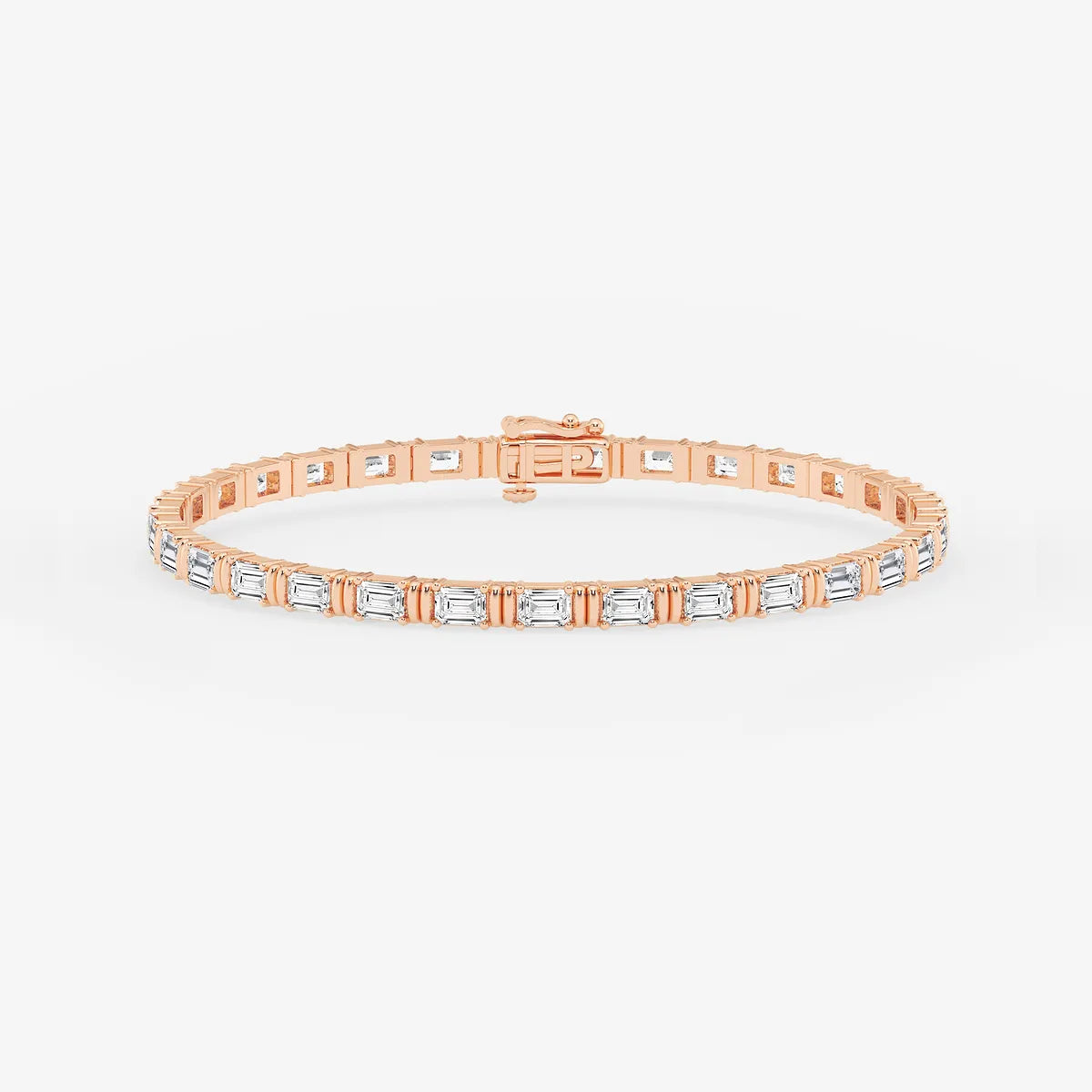 Golden Luxe Emerald Lab Grown Diamond Tennis Bracelet