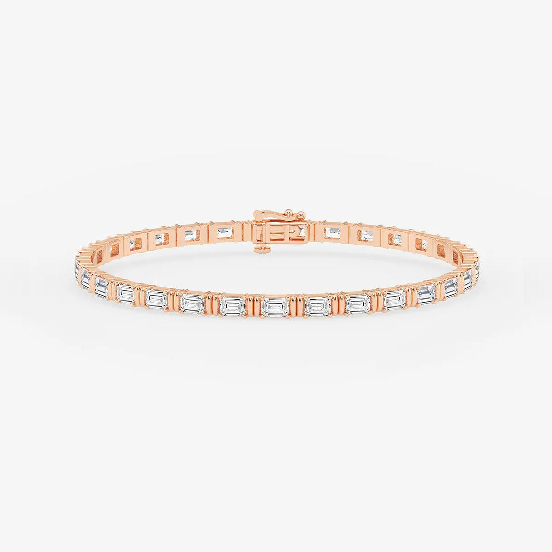 Golden Luxe Emerald Lab Grown Diamond Tennis Bracelet