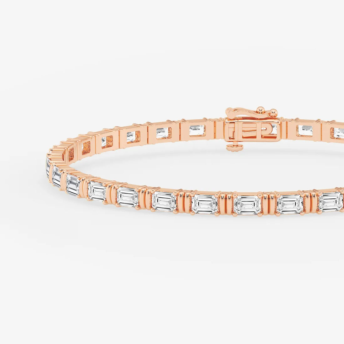 Golden Luxe Emerald Lab Grown Diamond Tennis Bracelet