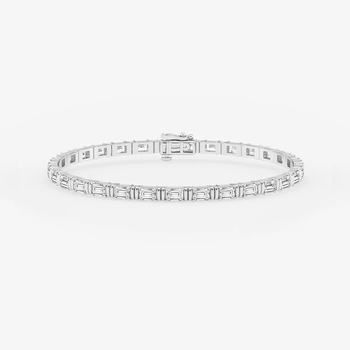 Golden Luxe Emerald Lab Grown Diamond Tennis Bracelet