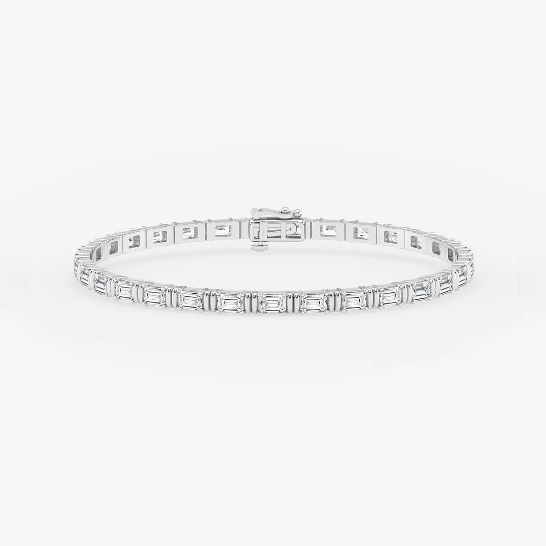 Golden Luxe Emerald Lab Grown Diamond Tennis Bracelet