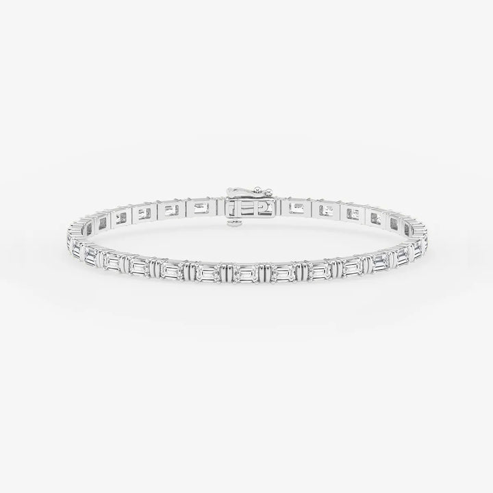 Golden Luxe Emerald Lab Grown Diamond Tennis Bracelet