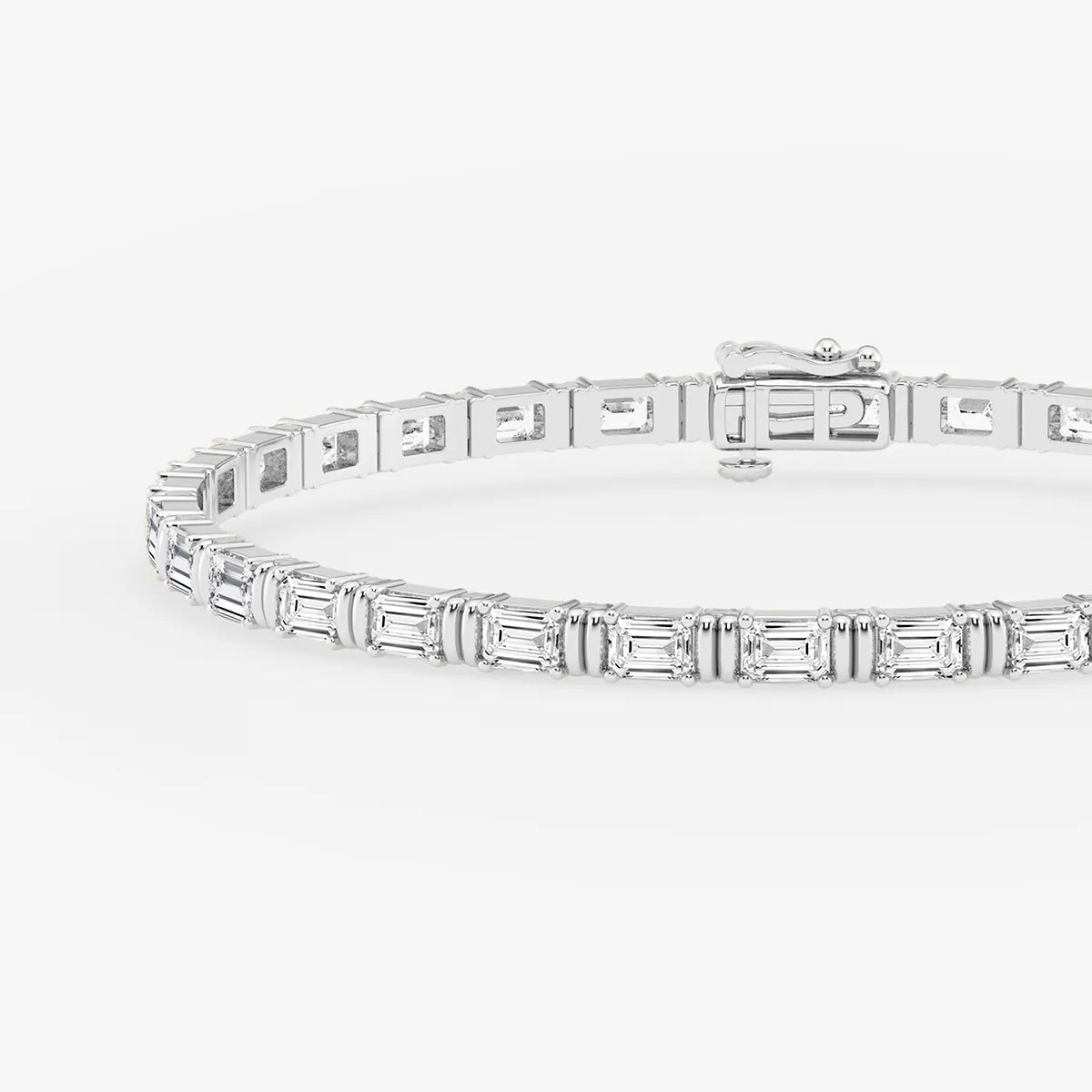 Golden Luxe Emerald Lab Grown Diamond Tennis Bracelet