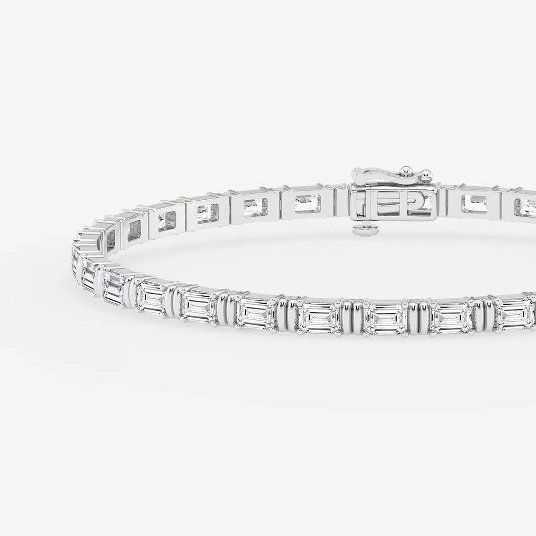 Golden Luxe Emerald Lab Grown Diamond Tennis Bracelet