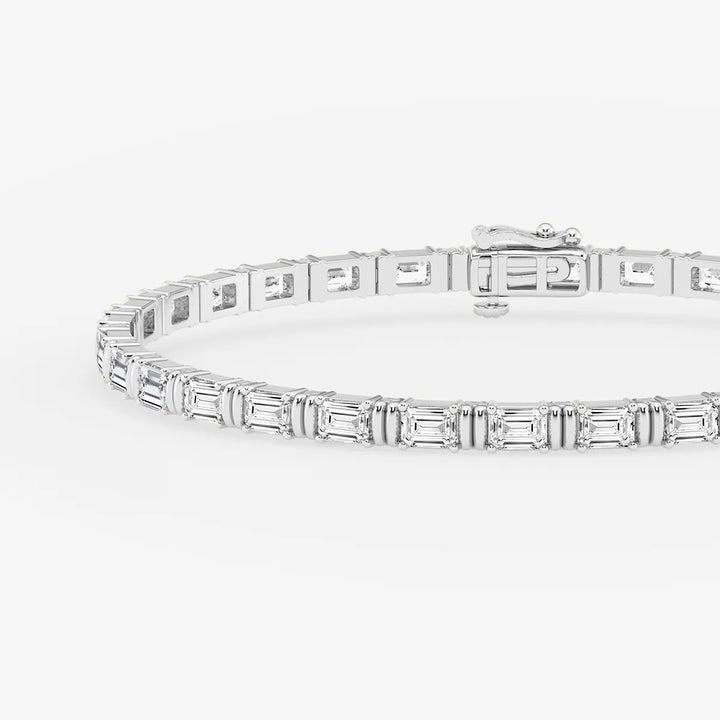 Golden Luxe Emerald Lab Grown Diamond Tennis Bracelet