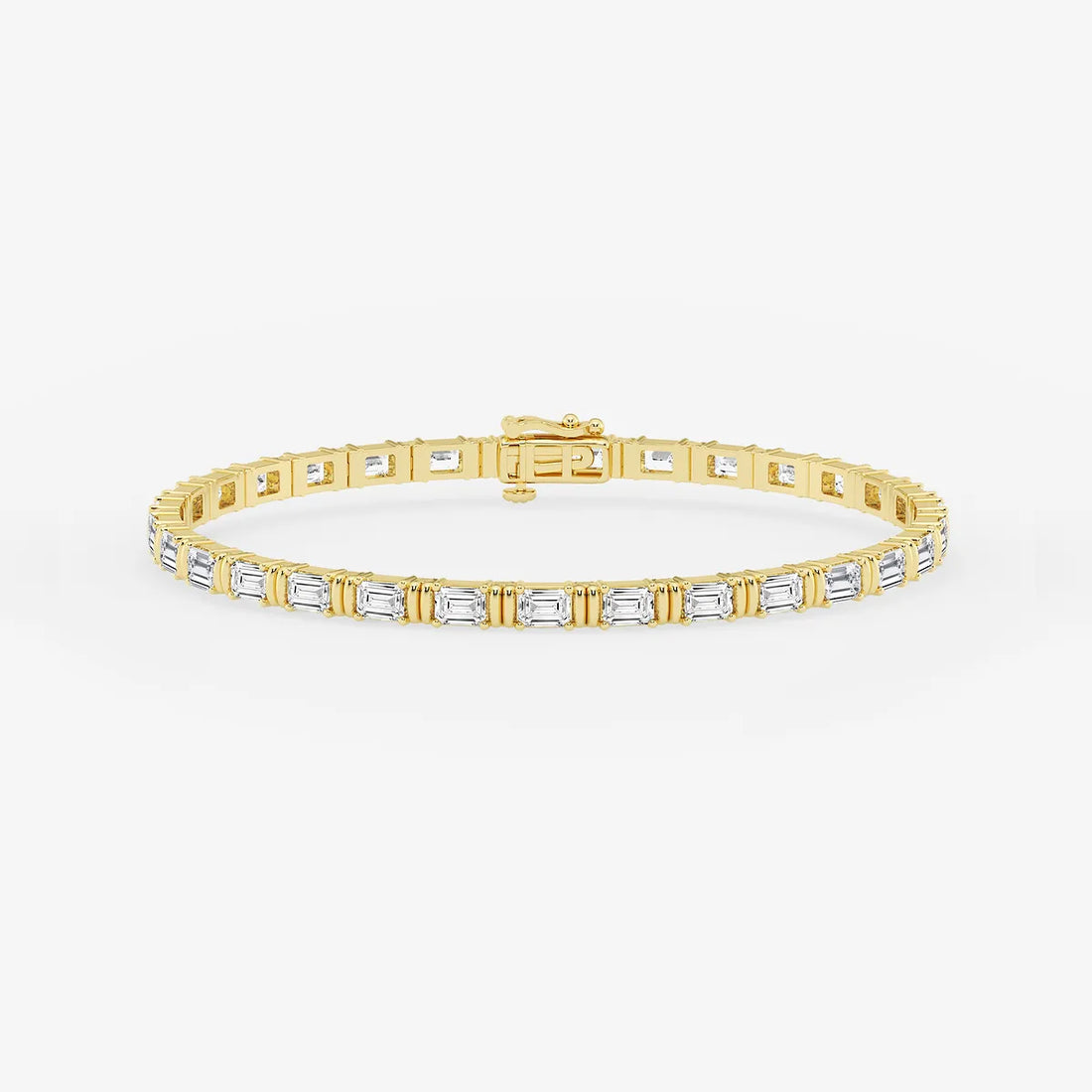 Golden Luxe Emerald Lab Grown Diamond Tennis Bracelet