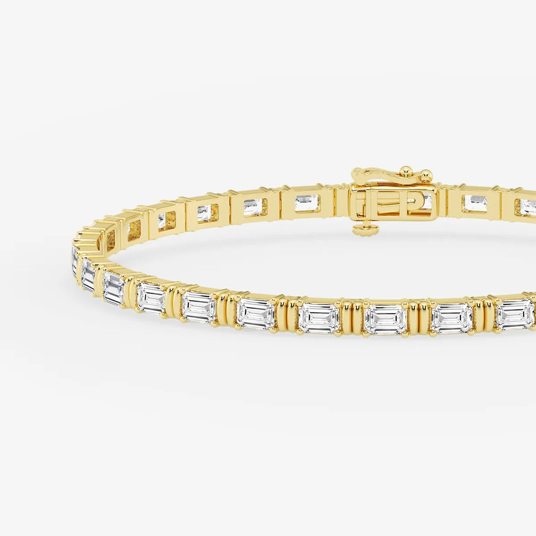 Golden Luxe Emerald Lab Grown Diamond Tennis Bracelet